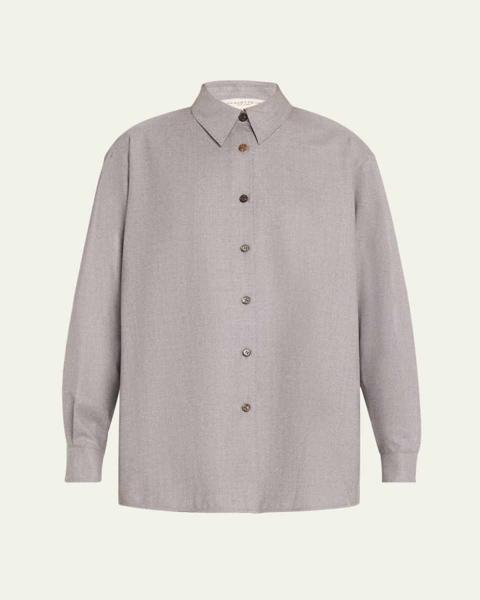 Oversized Brushed Wool Shirt