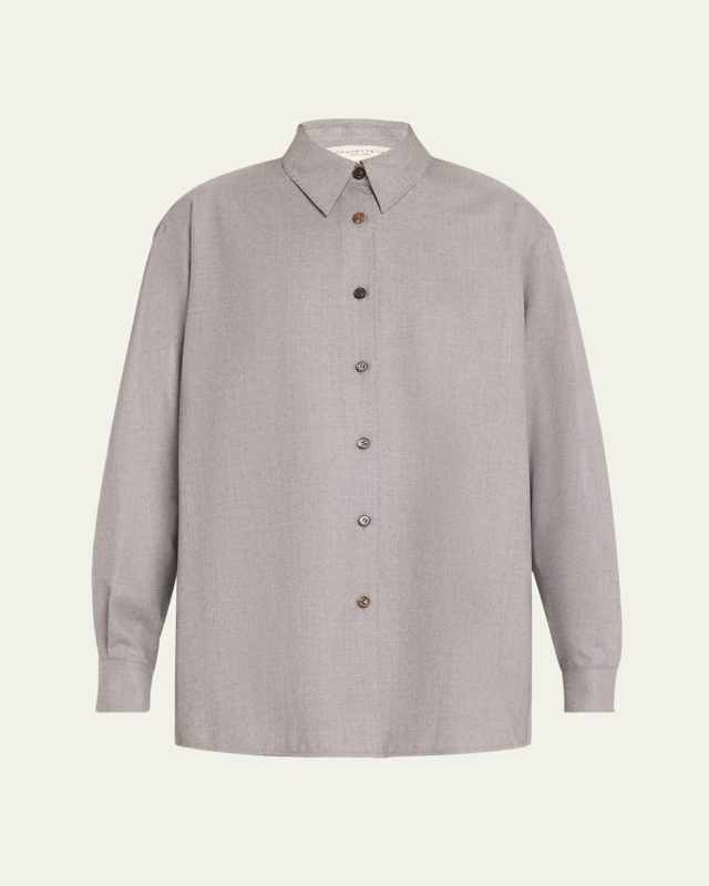 Oversized Brushed Wool Shirt