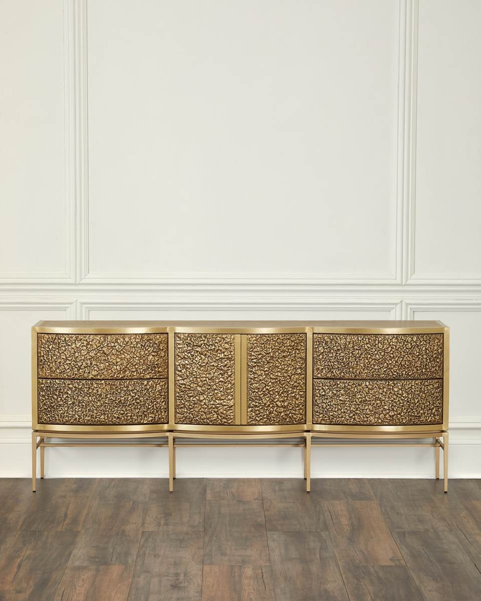 Crinkle Bronze Floating Console