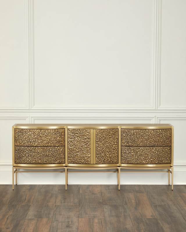 Crinkle Bronze Floating Console
