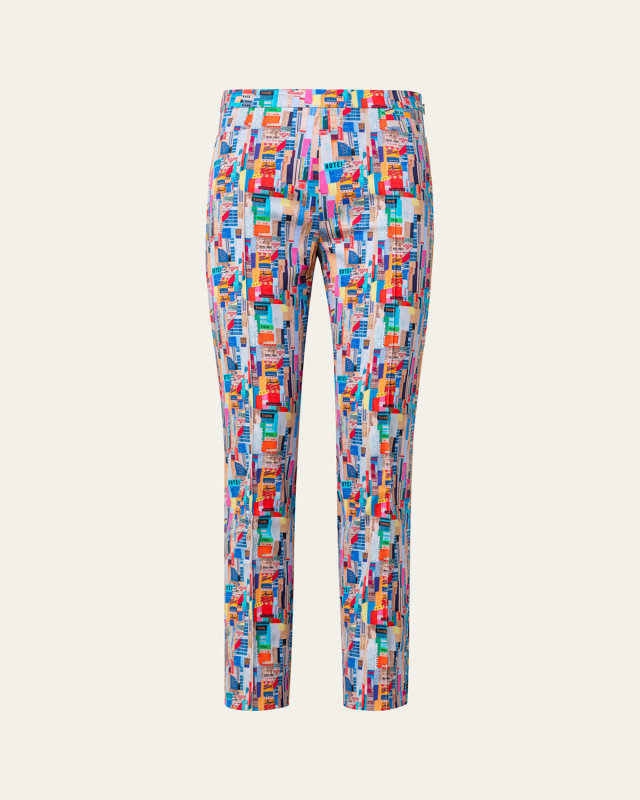 Franca NYC Paper Collage Stretch Denim Pants