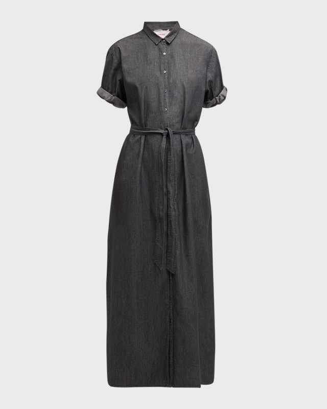 Linnet Belted Denim Maxi Shirtdress