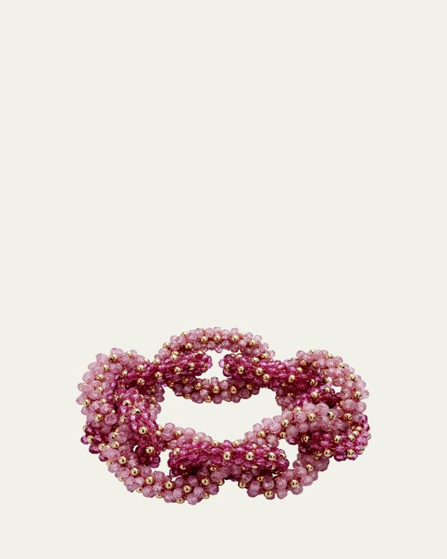 14k Yellow Gold, Topaz, and Zircon Bead Bracelet