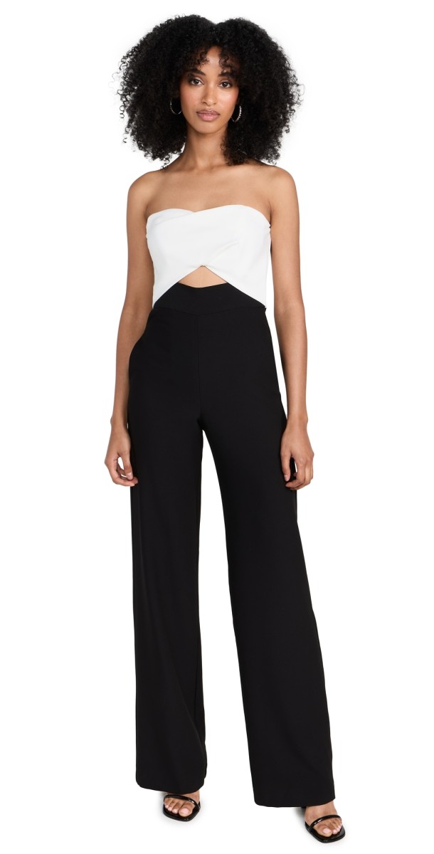 Black Halo Jada Jumpsuit Black/Pearl