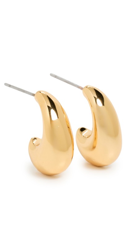 Lele Sadoughi Dome Mini Hoop Earrings Gold