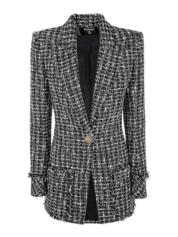 Balmain Manteau En Fourrure - Noir