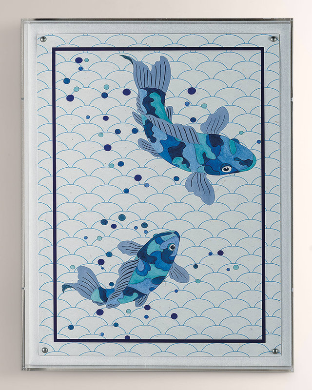 "Blue Koi I" Giclee Wall Art