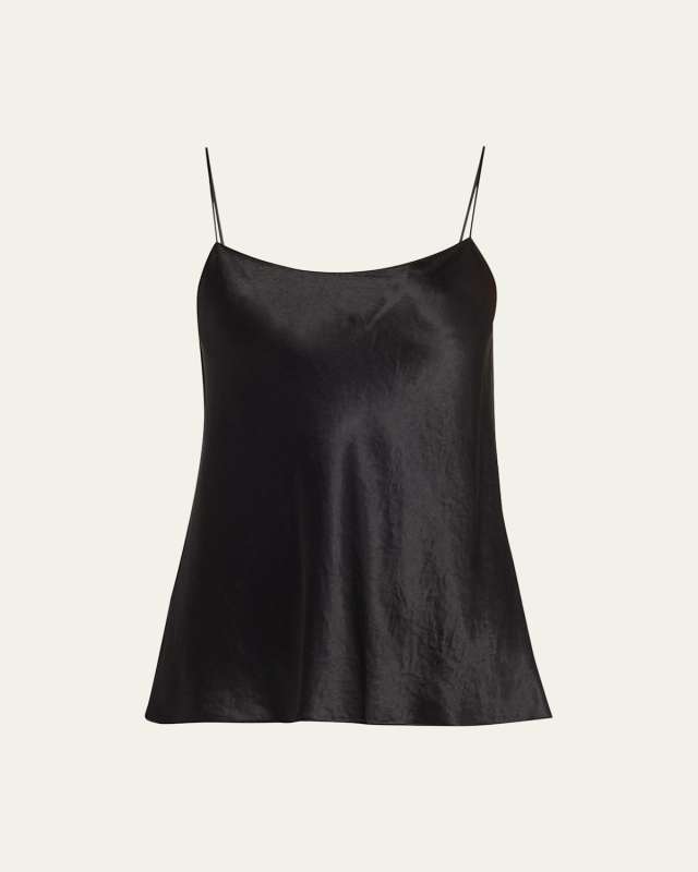 Satin Scoop-Neck Ca