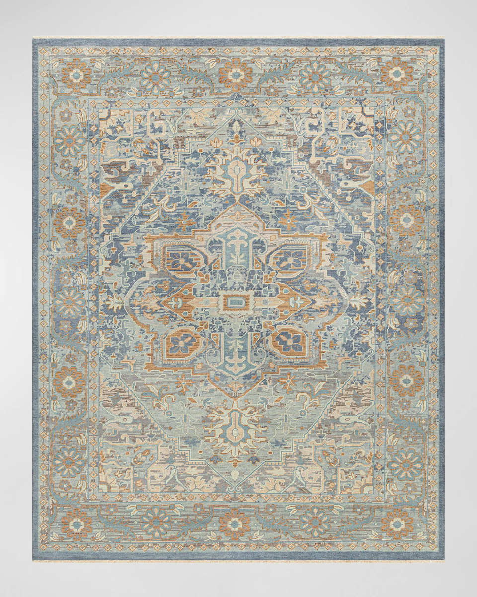 Cappadocia Pale Blue Hand-Knotted Rug, 4' x 6'