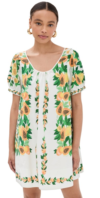 FARM Rio Papaya Salad Scarf Mini Dress Papaya Salad Scarf Off-white