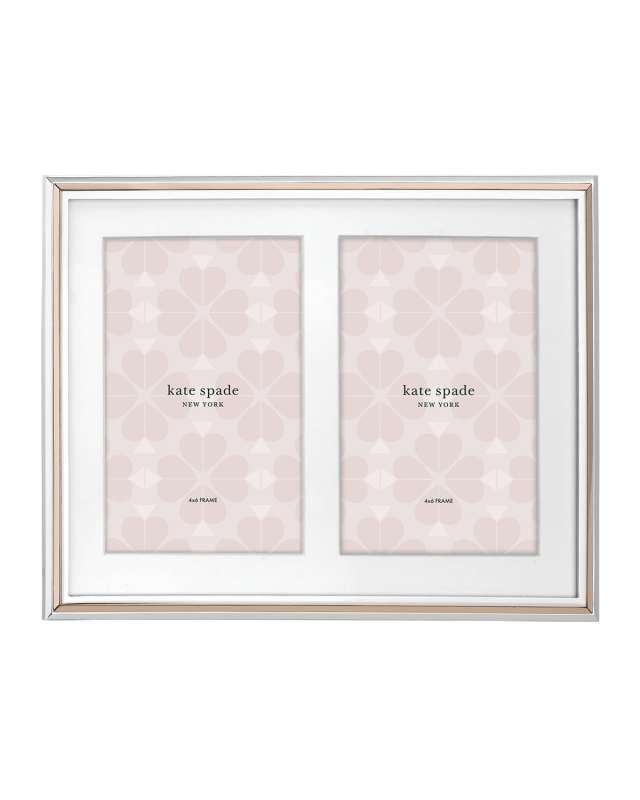 rosy glow 5" x 7" double invitation picture frame