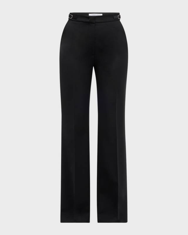 Vesta Wide-Leg Pants with Belted Detail