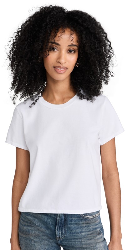 perfectwhitetee Springsteen Supima Cotton Baby Tee White