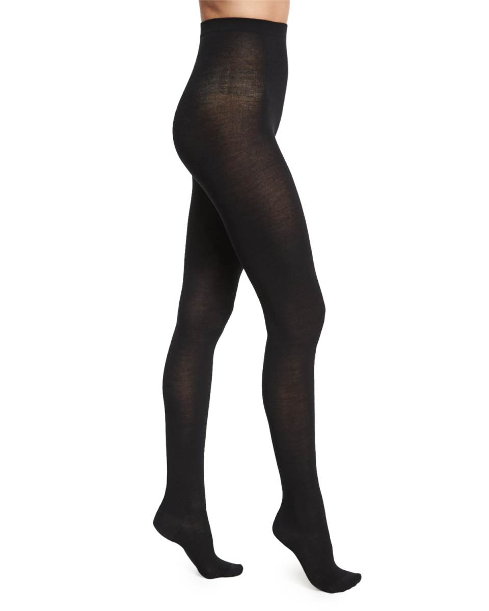 Merino Wool Tights, Black