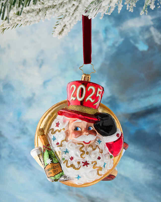 A 2025 Midnight Celebration Christmas Ornament