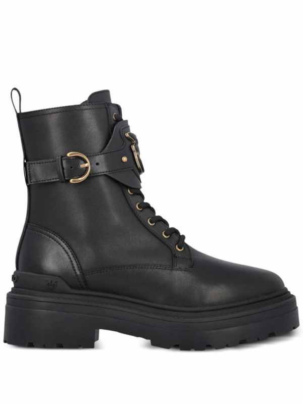 Mia leather combat boots