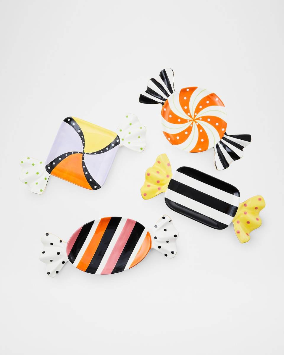 Trick or Treat Candy Dessert Plates, Set of 4