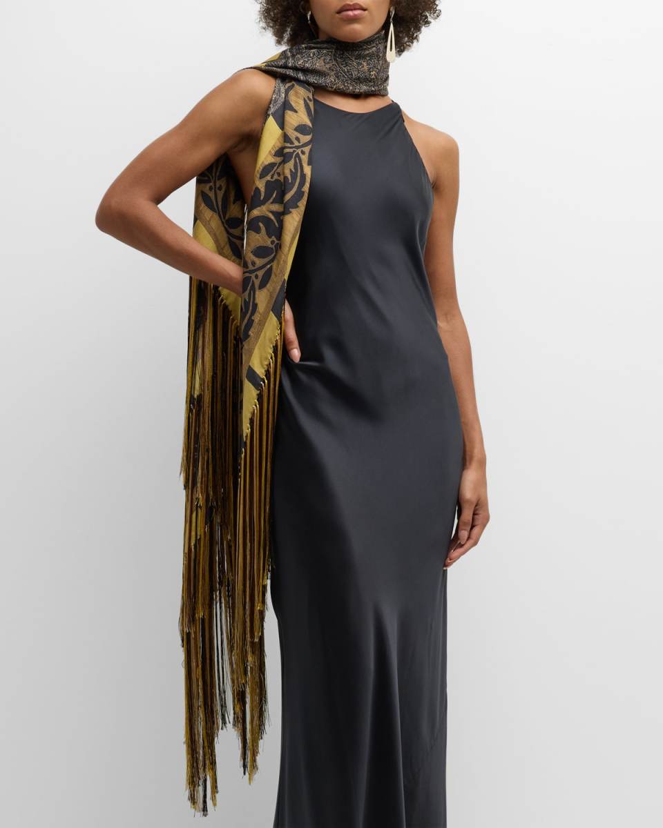 Patterned Silk Scarf