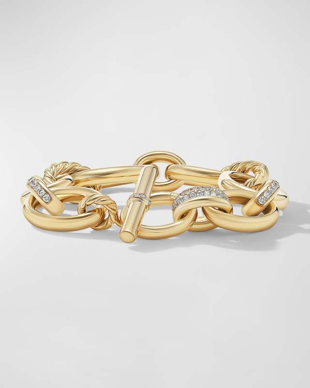 DY Mercer Bracelet with Diamonds in 18K Gold, 25