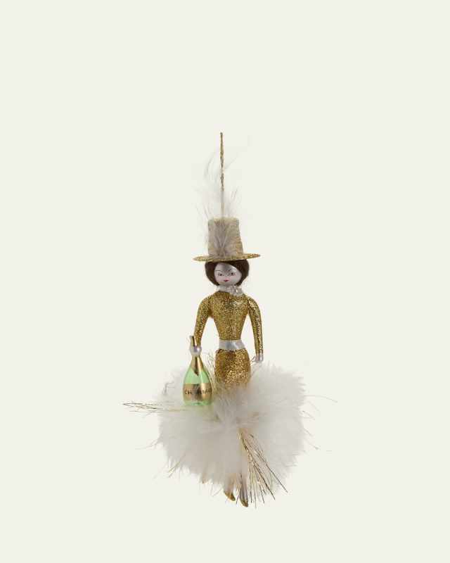 New Years Champagne Lady Ornament