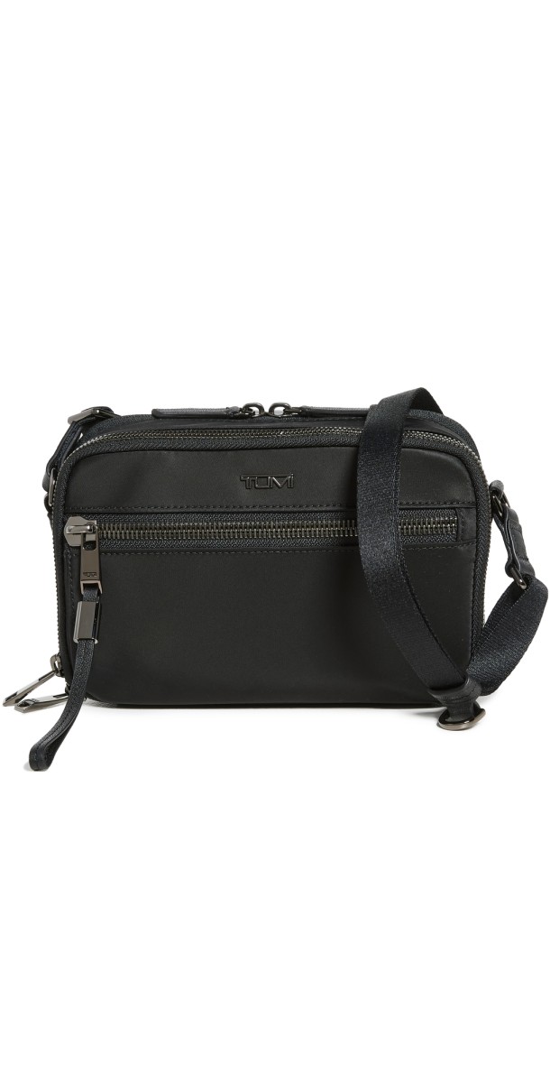 TUMI Langley Crossbody Bag Black/Gunmetal