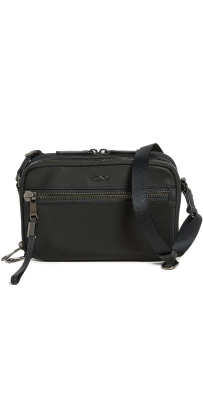 TUMI Langley Crossbody Bag Black/Gunmetal