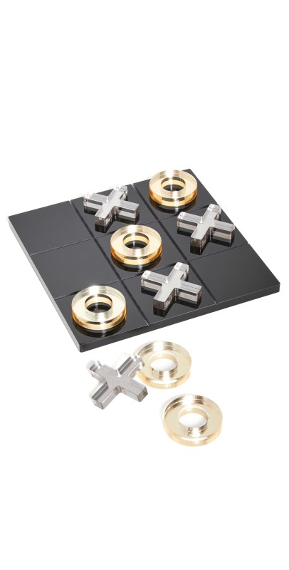 Tizo Design Tizo Design Lucite Tic Tac Toe Set Black/Gold One Siz