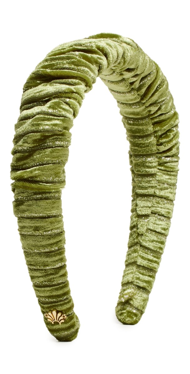 Lele Sadoughi Velvet Kelly Headband Chartreuse
