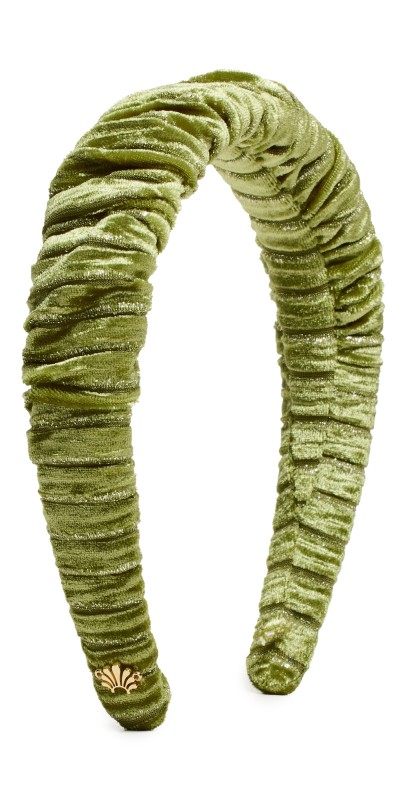 Lele Sadoughi Velvet Kelly Headband Chartreuse