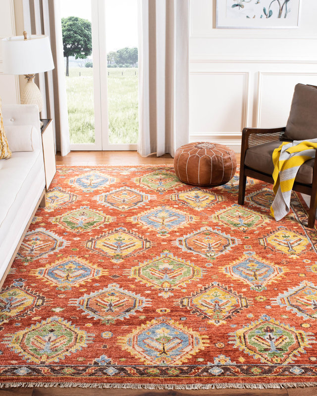 Poppy Hand-Knotted Rug, 10' x 14'