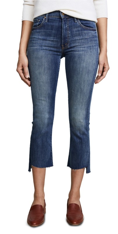MOTHER The Insider Crop Step Fray Jeans Not Rough Enough
