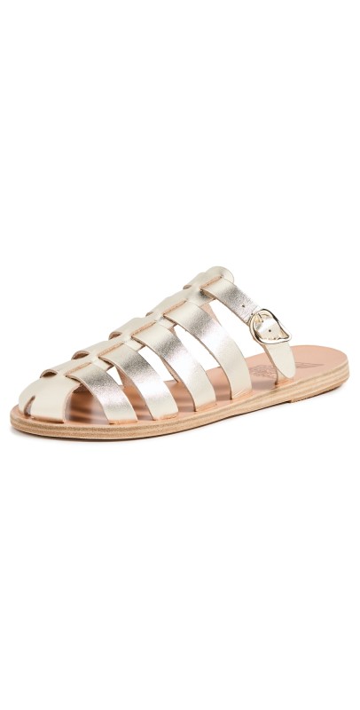 Ancient Greek Sandals Cosmia Fisherman Sandals Platinum