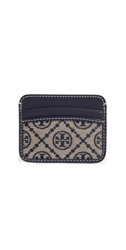 Tory Burch T Monogram Jacquard Card Case Tory Navy