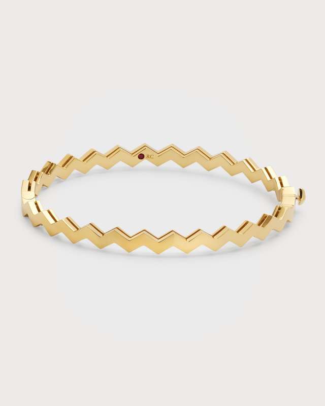 18K Yellow Gold Bangle, 48x58mm