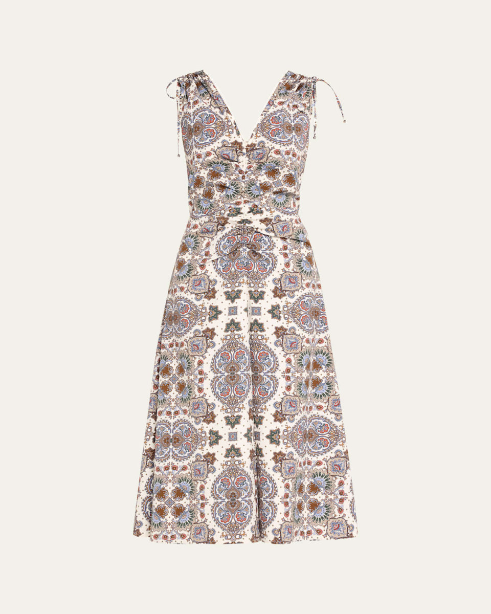 Zia Ruched A-Line Midi Dress