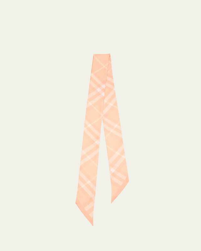 Vintage Check Silk Skinny Scarf