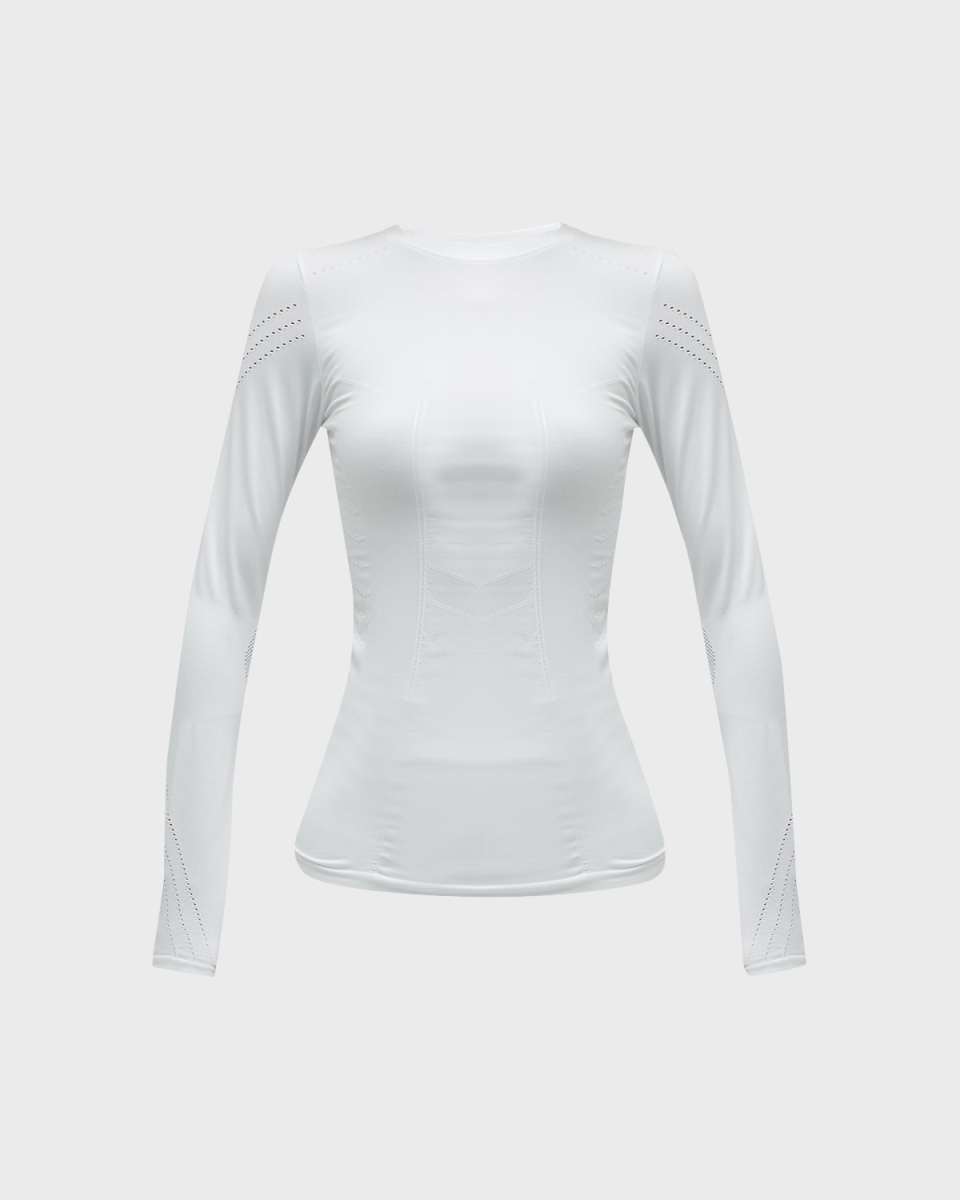 Magnetic Long-Sleeve Mesh Top