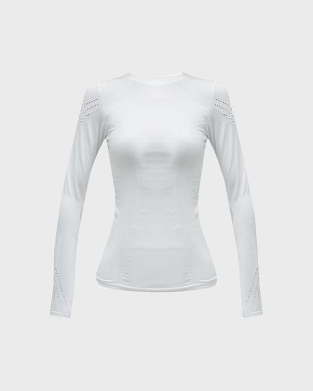 Magnetic Long-Sleeve Mesh Top