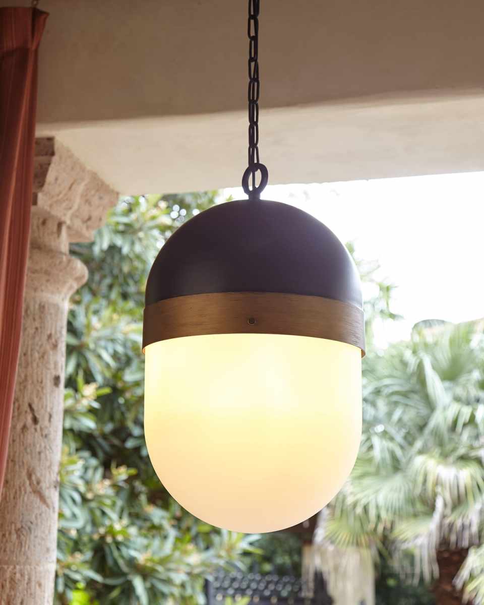 Brian Patrick Flynn Capsule 3 Light Textured Outdoor Pendant