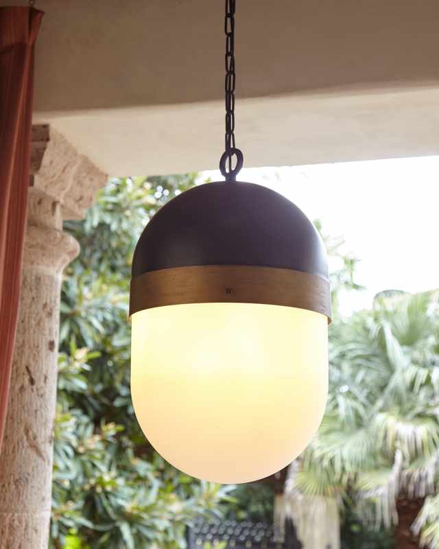 Brian Patrick Flynn Capsule 3 Light Textured Outdoor Pendant