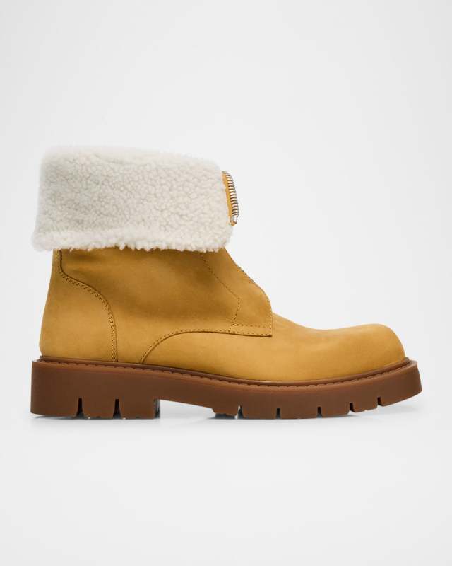 Haddock Suede Shearling Zip Booties