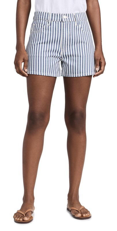 FRAME The Vintage Relaxed Shorts Seaport Stripe