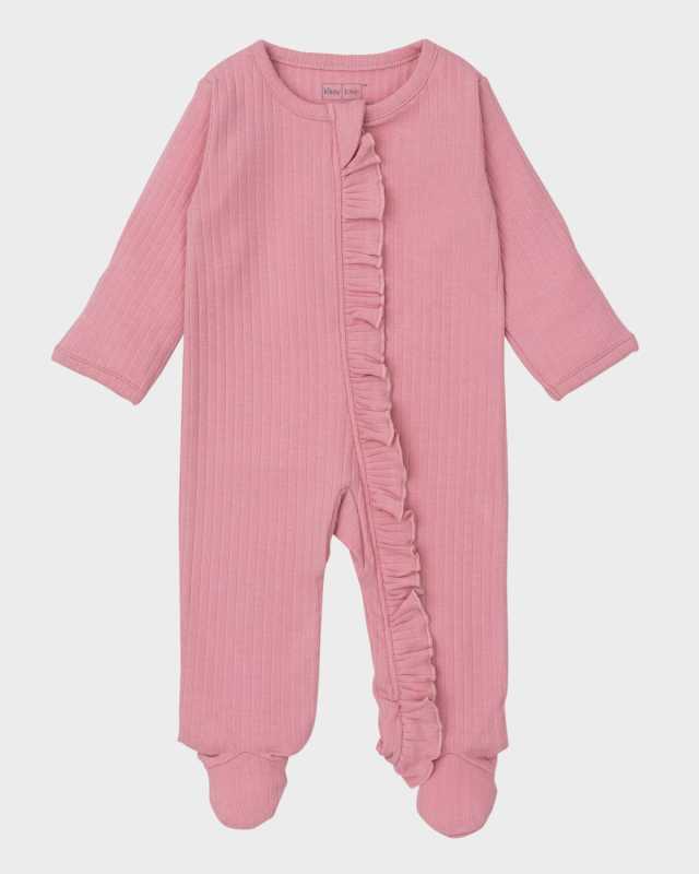 Girl's "Kissy Love by Kissy Kissy" Abloom Jacquard Footie, Size Newborn-9