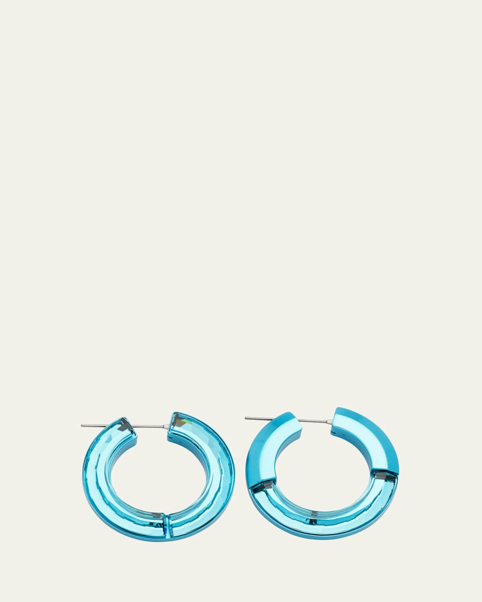 Lucent Hoop Earrings, Blue