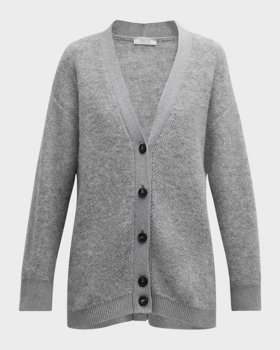 Button-Down Boucle Cardigan