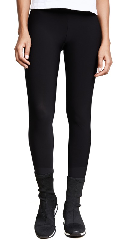 Plush Fleece Lined Stirrup Leggings Black
