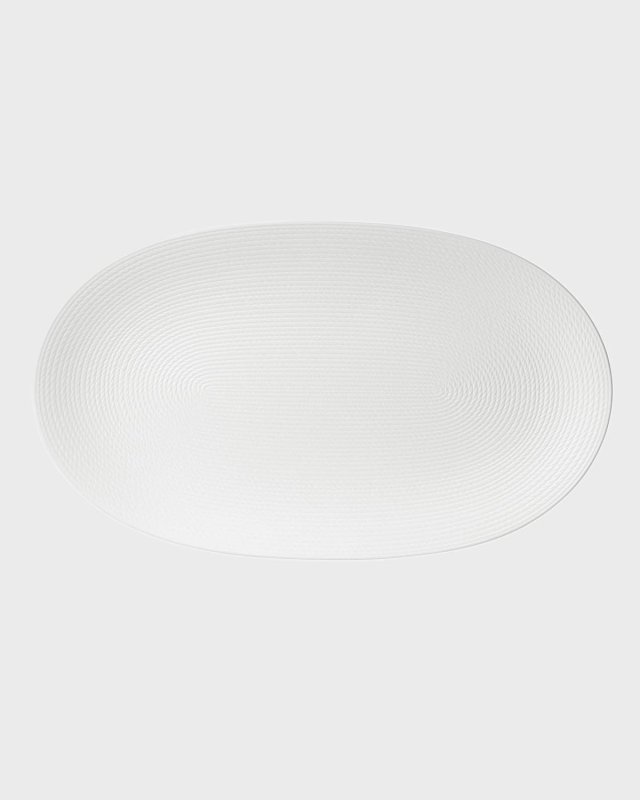 LX Collective White Oval Tray