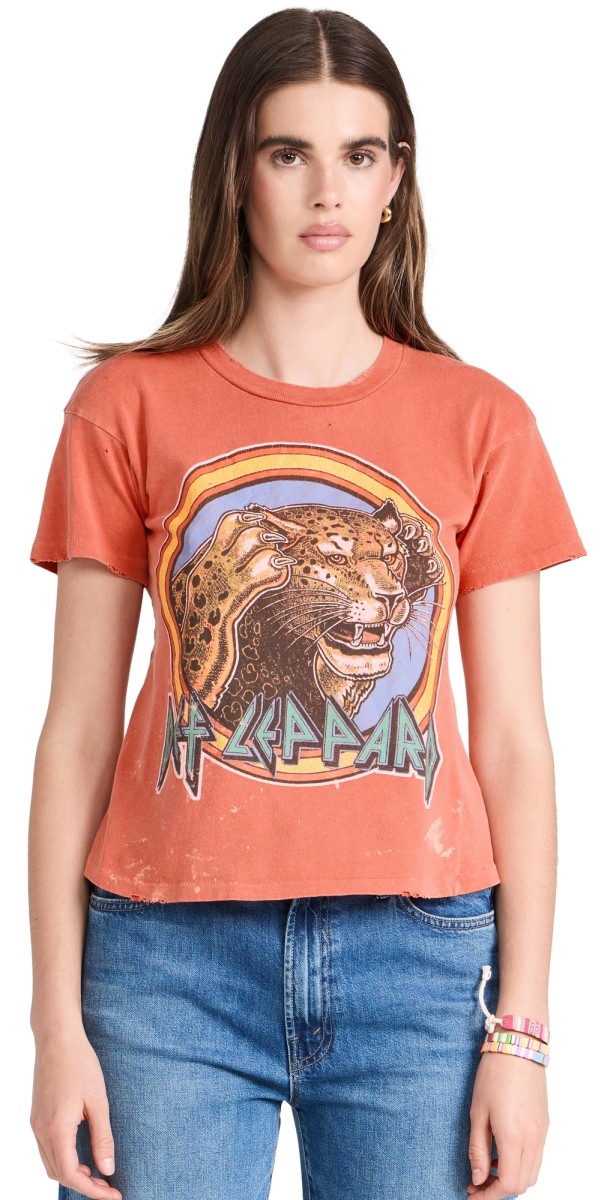 MADEWORN ROCK Def Leppard Tee Cherry