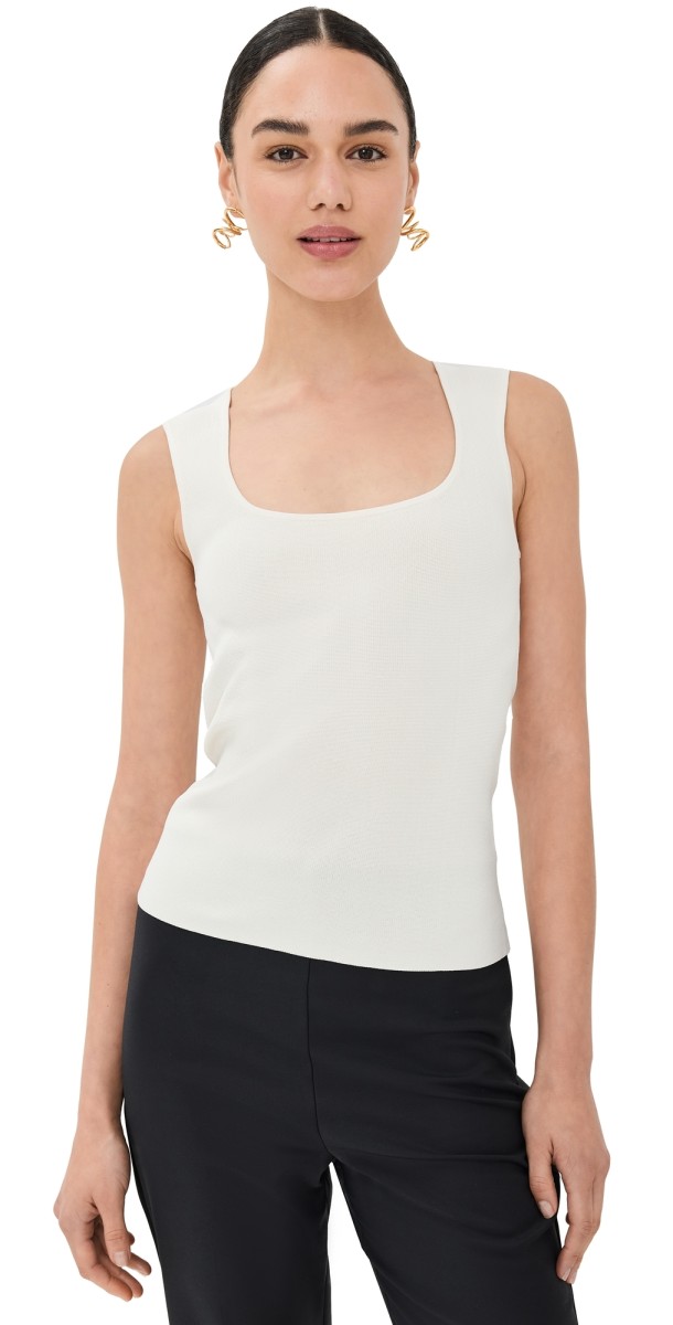 Róhe Bustier-Shaped Knitted Tank Top Off-White