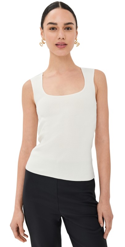 Róhe Bustier-Shaped Knitted Tank Top Off-White